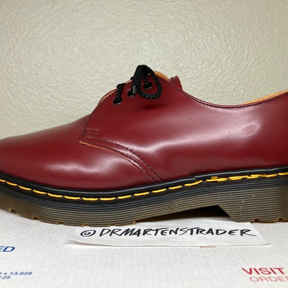 90's Vintage ENGLAND gibsons Wmns sz 8 shoes Dr. Martens 1461 cherry red oxblood - Picture 5 of 16
